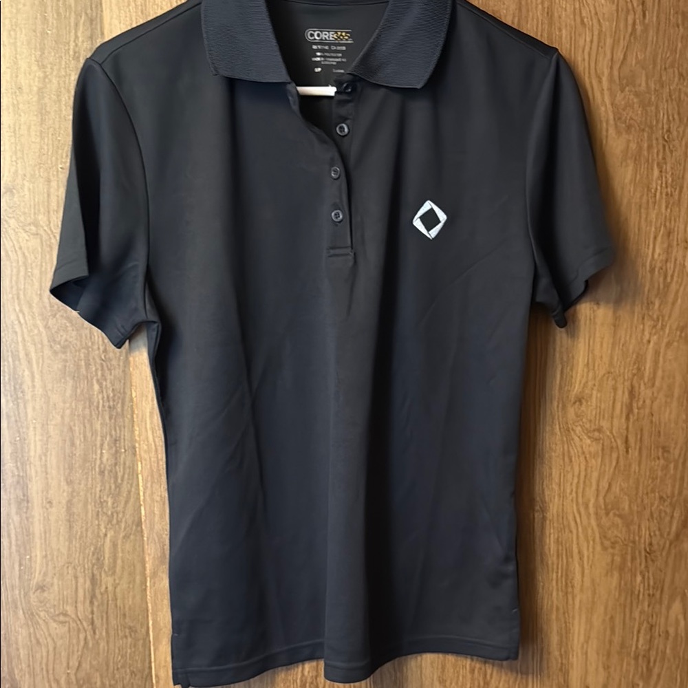 Women's Black Polo Shirt with DECA Symbol